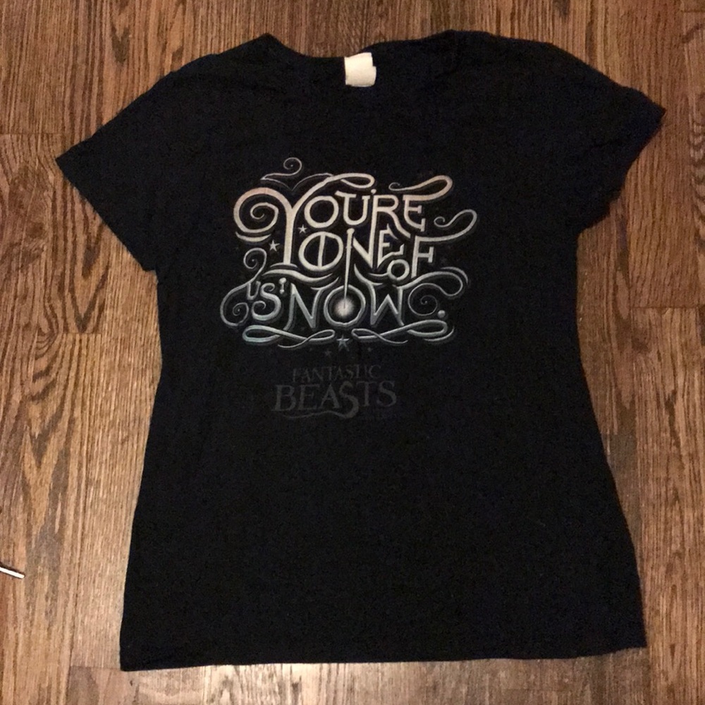‘Fantastic Beasts’ Black Printed T-Shirt